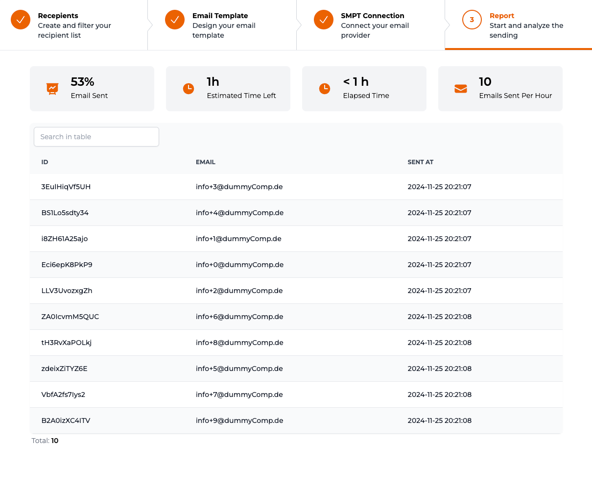 ListMailer screenshot