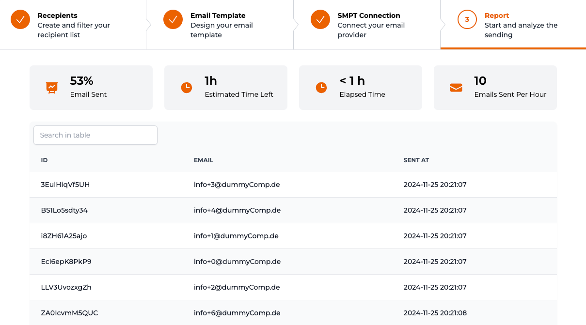 ListMailer screenshot